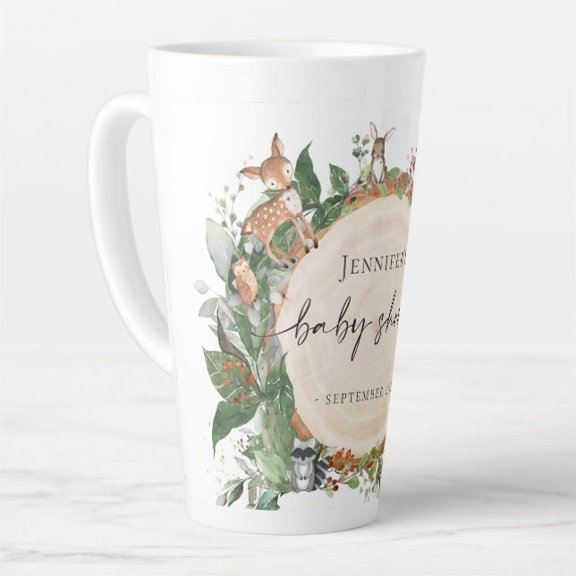 Tasse Latte Baby shower des bois (Angle gauche)