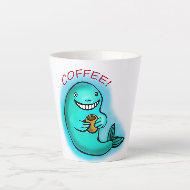 Tasse Latte baleine à café (Devant)