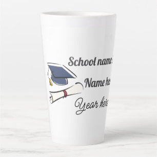Tasse Latte Ballon de fin d'études personnalisé