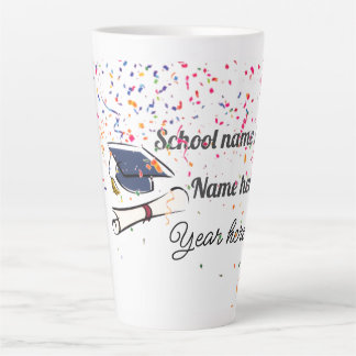 Tasse Latte Ballon de fin d'études personnalisé