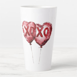 Tasse Latte Ballons cardiaques Red XOXO