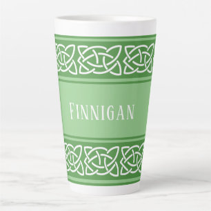 Tasse Latte Bande de noeuds celtiques personnalisée