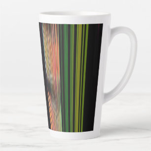 Tasse Latte Bandes colorées 717 Art Abstrait