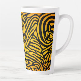 Tasse Latte Bandes zébrées en jaune or