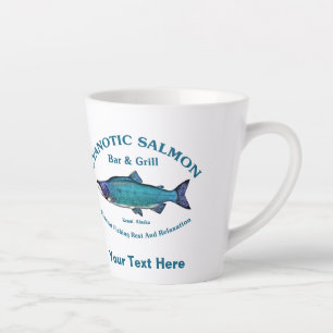 Tasse Latte Bar et Grill Saumon Cyanotique