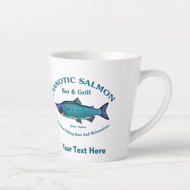 Tasse Latte Bar et Grill Saumon Cyanotique (Droite)