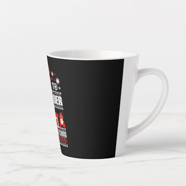 Tasse Latte Barman Vilain Sweat de Noël Cadeau Drôle Barten (Droite)