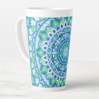 Tasse Latte Base bleue Mandala