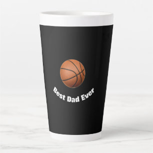 Tasse Latte Basket meilleur papa jamais personnalisé