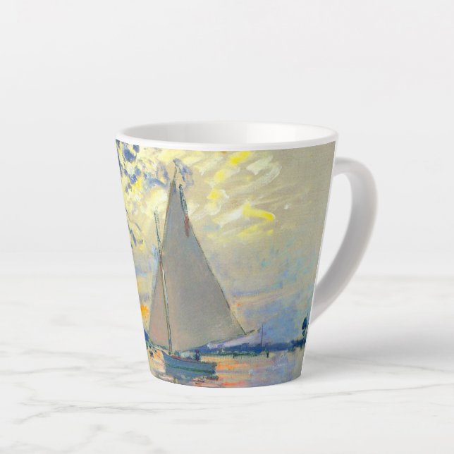 Tasse Latte Bateau Monet au Petit-Gennevilliers (Angle droit)