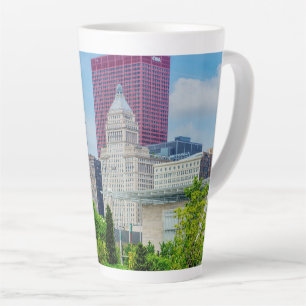 Tasse Latte Bâtiments À Chicago