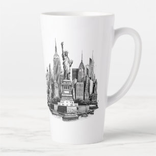 Tasse Latte Bâtiments de New York City Architecture art