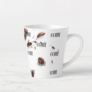 Tasse Latte Batteries motifs de fèves de café