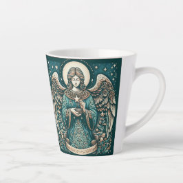 Tasse Latte Beau Ange Sous les étoiles