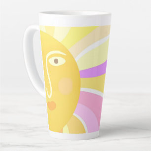 Tasse Latte beau soleil peinture abstraite