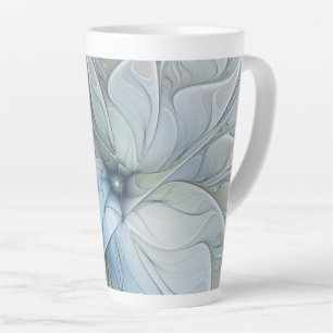 Tasse Latte Beauté élégante Moderne Abstraite Fractal Art Flow