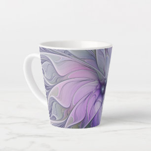 Tasse Latte Beauté étonnante Fleur d'art Abstrait fractal mode