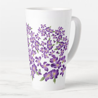 Tasse Latte Beaux violets de latte Vintage violette