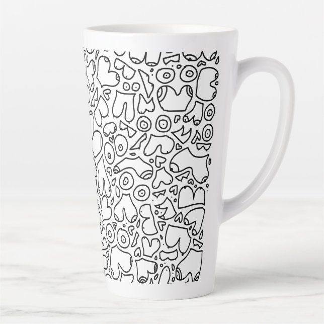Tasse Latte Bébé féministe drôle (Droite)