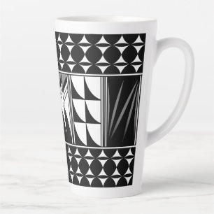 Tasse Latte Bénédiction des plumes du sud-ouest en gris