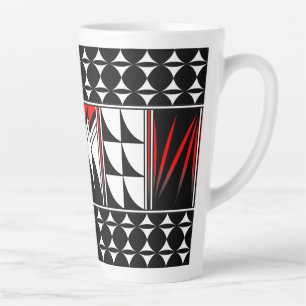 Tasse Latte Bénédiction des plumes du sud-ouest en rouge