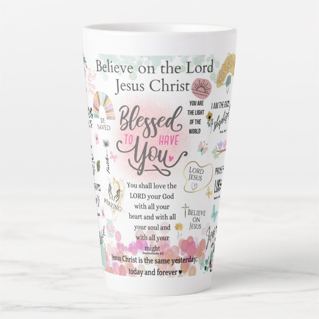 Tasse Latte Bénédiction et sagesse lunaire (Devant)