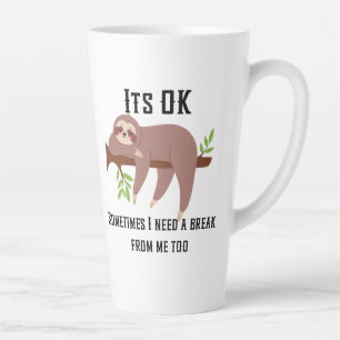Tasse Latte Besoin D'Une Fente De Pause