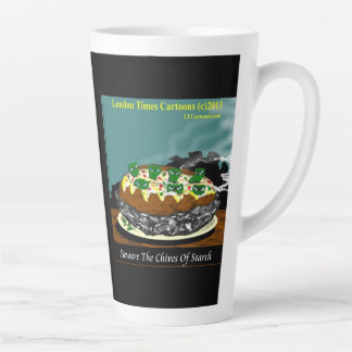 Tasse Latte Beware the Chives of Starch – Funny Foodie Cartoon