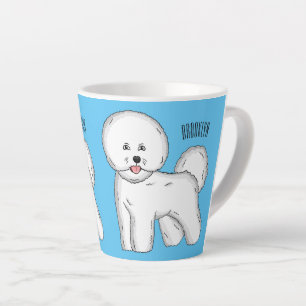 Tasse Latte Bichon frise dog dessin animé