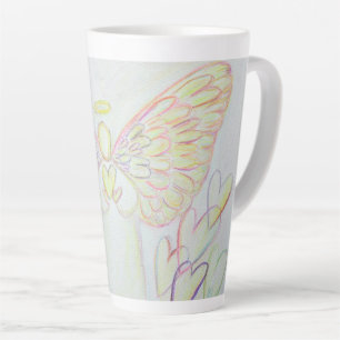 Tasse Latte Blanc Lumière Guardian Angel Custom Latte Coupe Mu