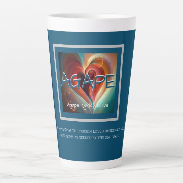 Tasse Latte Bleu agape - Définition (Devant)