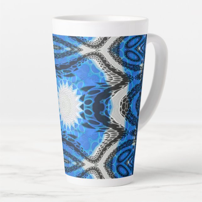 Tasse Latte Bleu atomique (Angle droit)