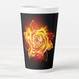 Tasse Latte Blooming Fire Rose