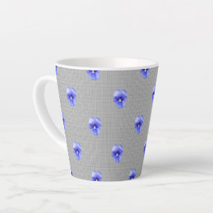 Tasse Latte Blue Pansy