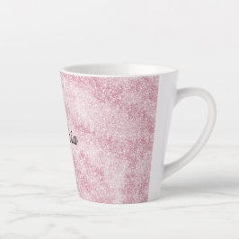 Tasse Latte Blush Pink Glitter Sparkle Christmas