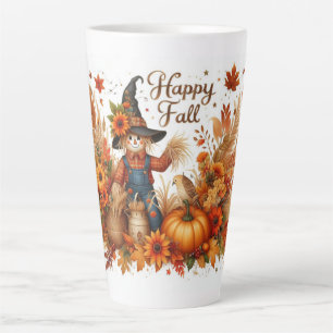 Tasse Latte Bon automne mignon moche et feuillage d'automne