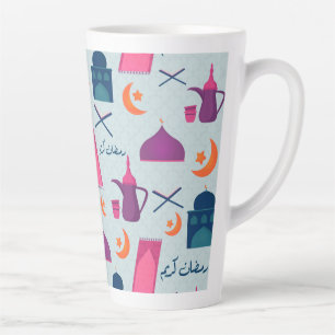 Tasse Latte Bon Motif du Ramadan