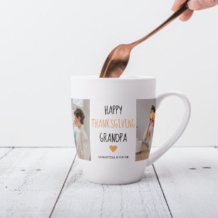 Tasse Latte Bon thanksgiving photo Collage moderne grand-père