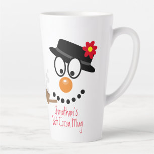 Tasse Latte Bonhomme de neige de Noël Dessin animé Chocolat ch
