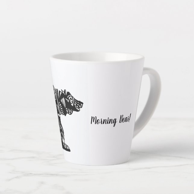 Tasse Latte Bonjour ! (Angle droit)