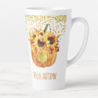 Bonjour Automne Aquarelle Citrouille de tournesol