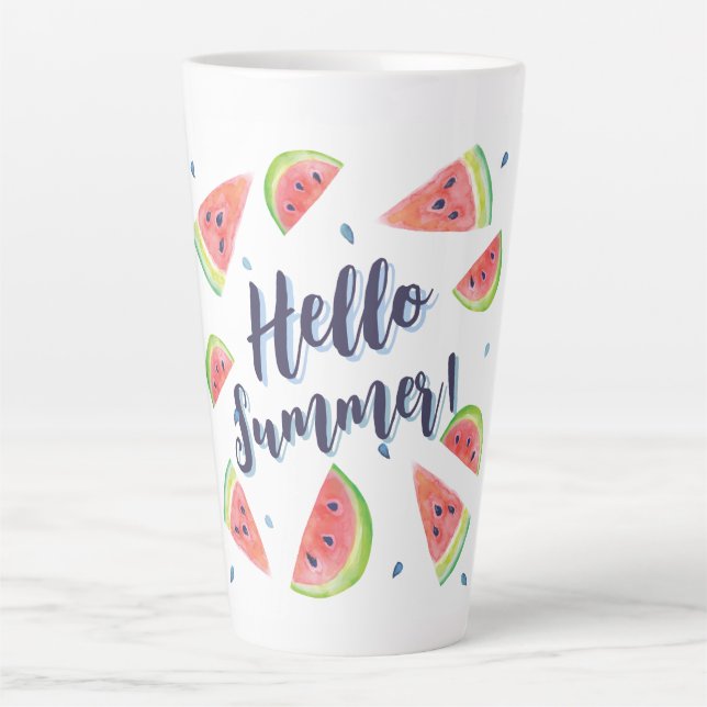 Tasse Latte Bonjour été (Devant)