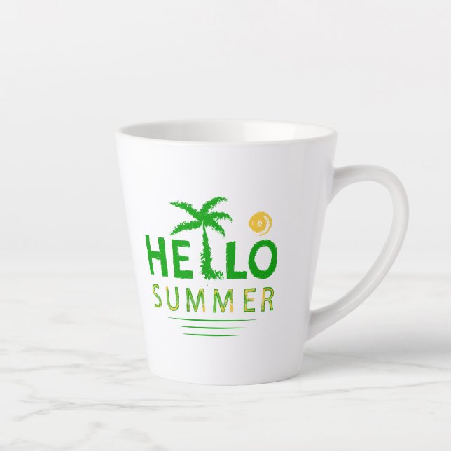 Tasse Latte Bonjour été (Droite)