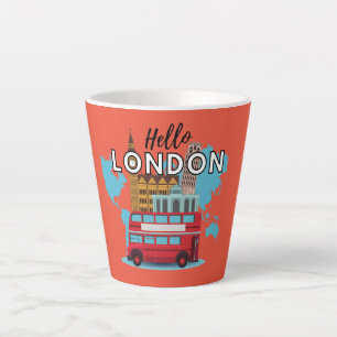 Tasse Latte Bonjour Londres