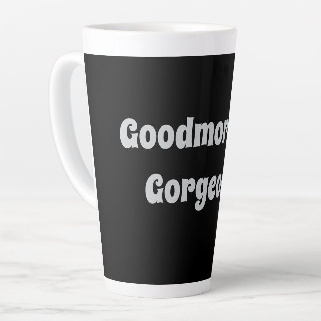 Tasse Latte Bonjour, magnifique collection. (Angle gauche)