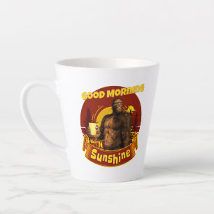 Tasse Latte Bonjour Soleil Bigfoot Café Humour Art