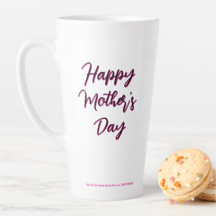 Tasse Latte Bonne fête des mères 2025 par RoseWrites