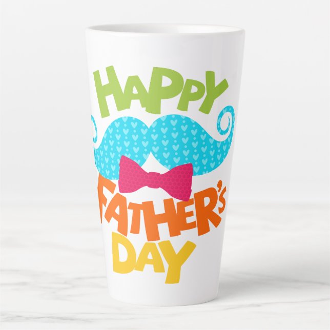 Tasse Latte "Bonne fête des pères, papa : une fête de l’amour" (Devant)