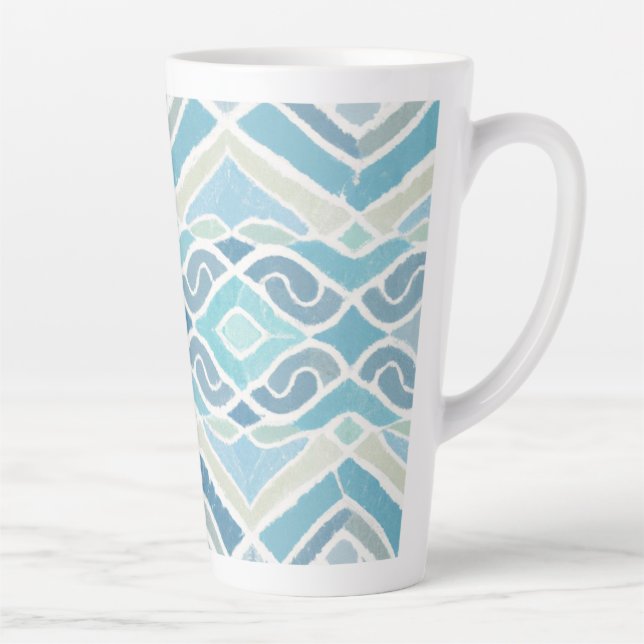 Tasse Latte Bord de mer/plage/bleu marine (Droite)