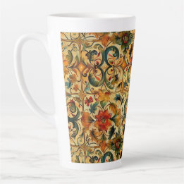 Tasse Latte Botanique de l'âge d'or